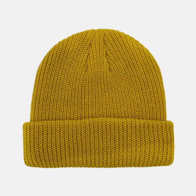 Unisex Jednobojna Pletena Vunena Kapa Skull Cap Kape