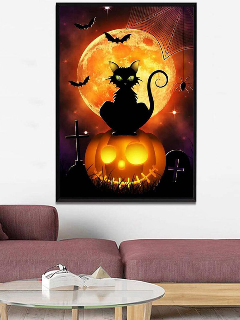 1 Kom. Neuokvirena Bundeva Crna Mačka S Uzorkom Halloween Serija Slika Na Platnu Zidna Umjetnost Home Decor Zidne Slike