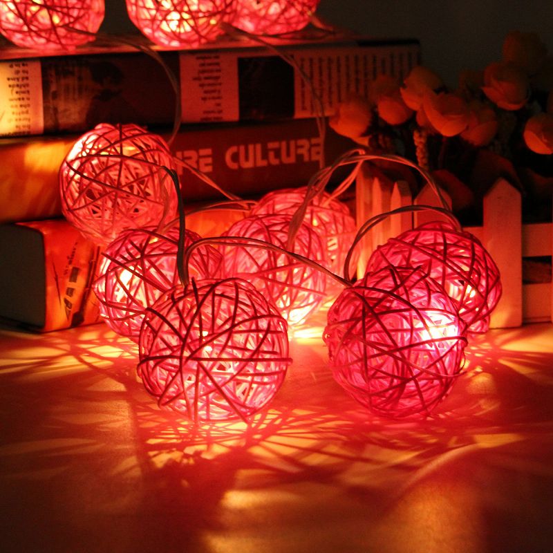 35 Led Ratan Ball String Light Kućni Vrt Vilinska Šarena Svjetiljka Svadbena Zabava