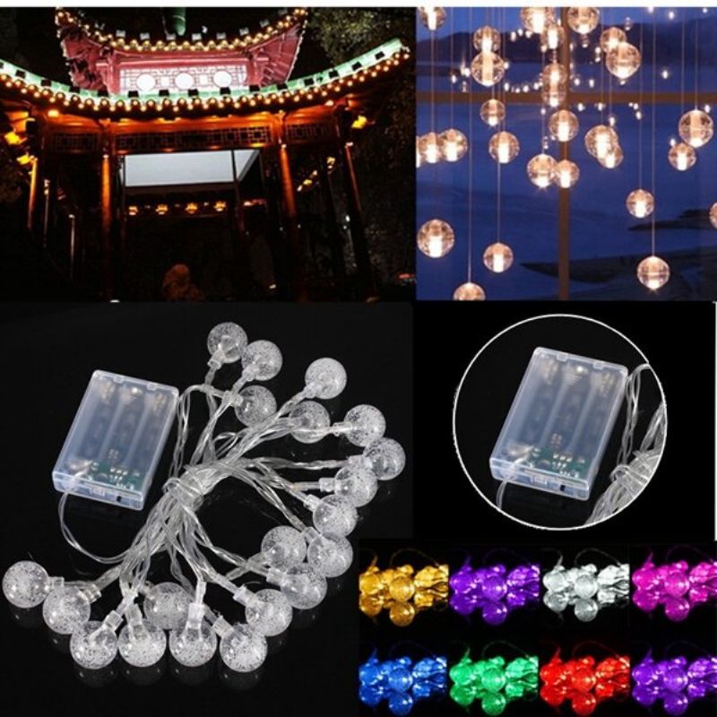 3m 20led Baterija Bubble Ball Fairy String Lights Vrtna Zabava Božićno Vjenčanje Uređenje Doma