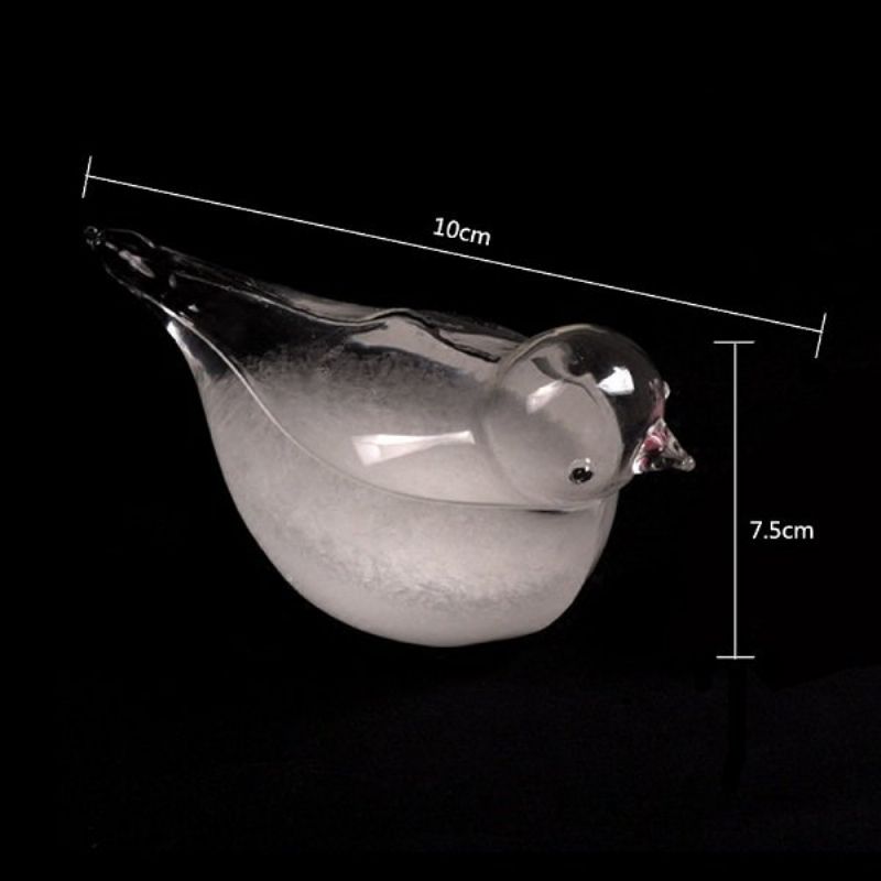 7.5x10cm Kreativni Oblik Ptice Vremenska Prognoza Oluja Stakleni Roman Dekor Za Dom
