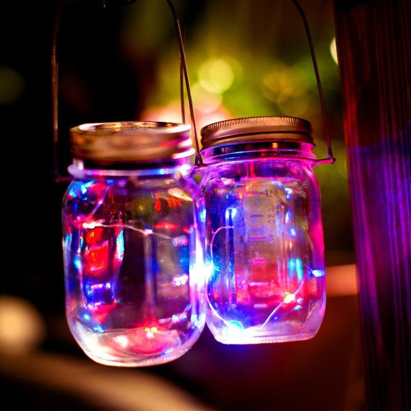 Solarna 2m 20leds Mason Jar Lid Fairy String Light Žičana Svjetiljka Za Uređenje Vrta