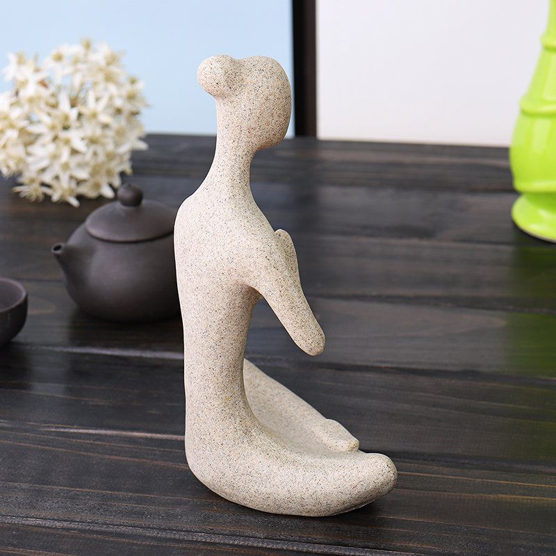 Yoga Lady Ornament Figurica Dom Unutarnji Vanjski Vrt Kip Bude Dekoracija Stola