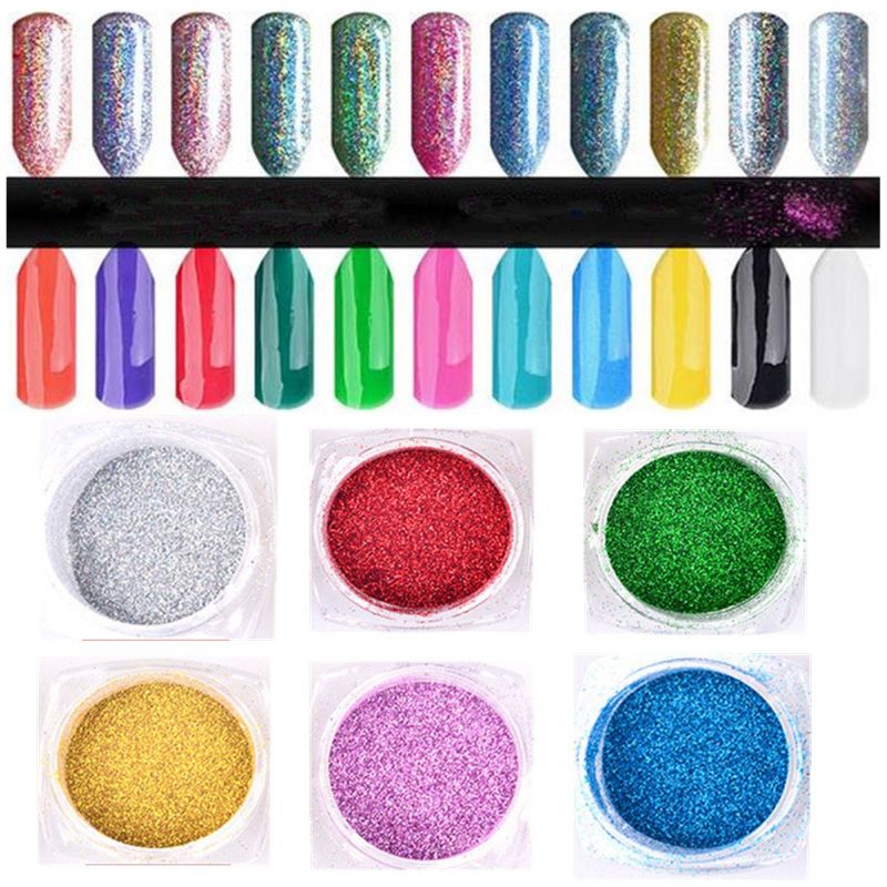 Metallic Mirror Powder Nail Glitters Dust Chrome Pigment 6 Boja