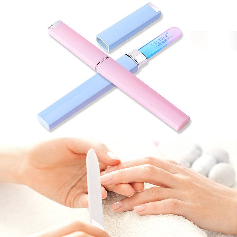 Turpija Za Nokte Od Kaljenog Stakla Princess Pink Nail Buffer Block Pedikura Manikura Lak Za Poliranje Beauty