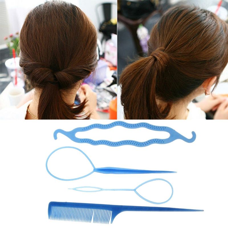 Lady Hair Twist Styling Clip Stick Bun Maker Braid Accessories Alat