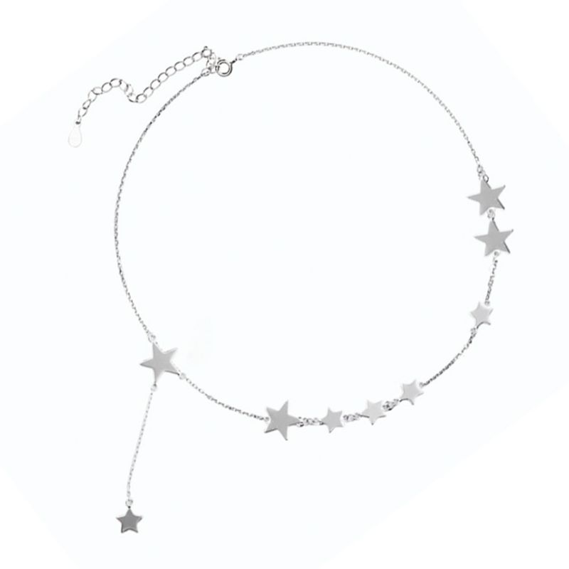 Lucky Star Choker Ogrlica Izvorni Ukrasi Od Sterlinga Sa Zvijezdom Od Sterling Srebra S925 Za Žene Djevojke