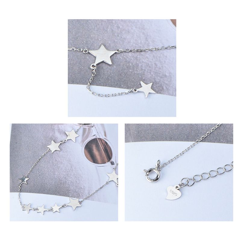 Lucky Star Choker Ogrlica Izvorni Ukrasi Od Sterlinga Sa Zvijezdom Od Sterling Srebra S925 Za Žene Djevojke