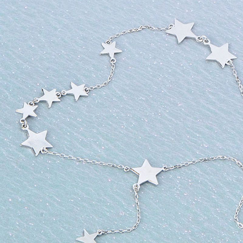 Lucky Star Choker Ogrlica Izvorni Ukrasi Od Sterlinga Sa Zvijezdom Od Sterling Srebra S925 Za Žene Djevojke