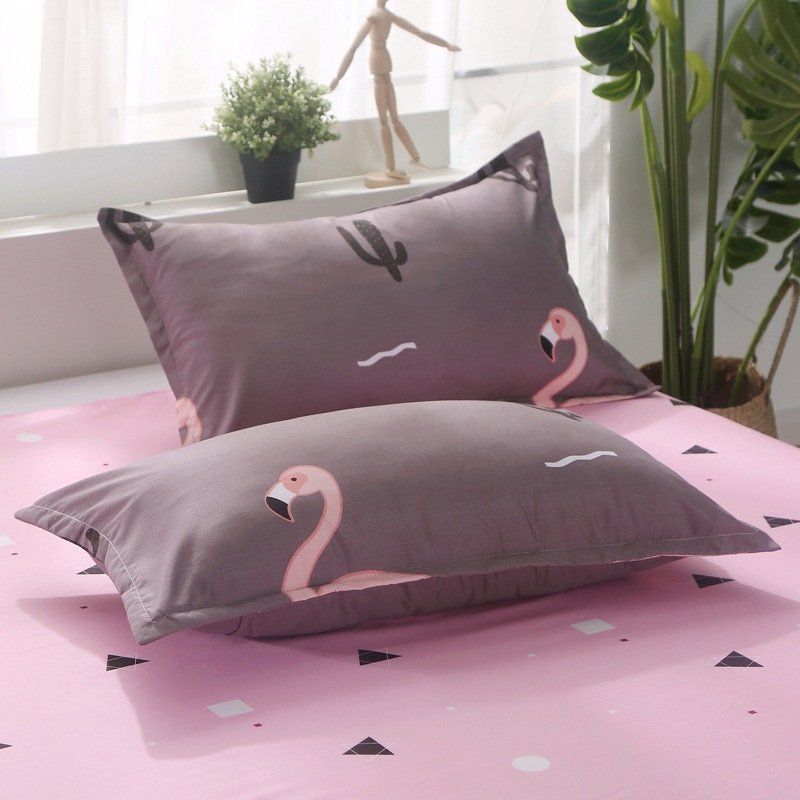 4pcs Pink Flamingo Posteljina Navlaka Za Poplun Jastučnica Udobna Poliesterska 3 Veličine