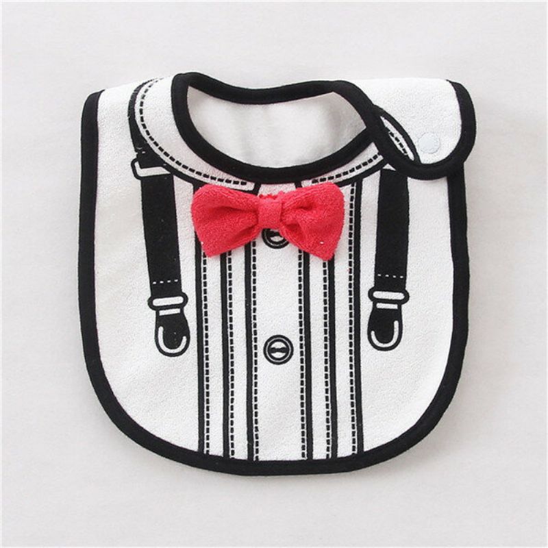 Fashion Gentleman Baby Bibs Tri Crvene Leptir Mašne Dress Shape Saliva Ručnik Vodootporan