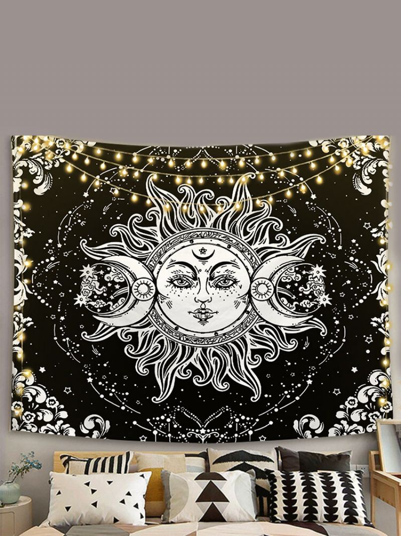 Sun Moon Mandala Uzorak Tapiserija Zidne Viseće Tapiserije Dnevni Boravak Dekoracija Spavaće Sobe