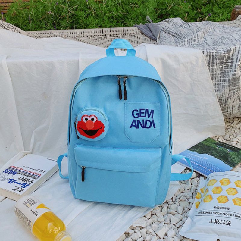 Novi Vintage Sense Sesame Street Ruksak Torba Za Rame S Crtanim Filmom Ins Studentska U Obliku Srca Djevojke