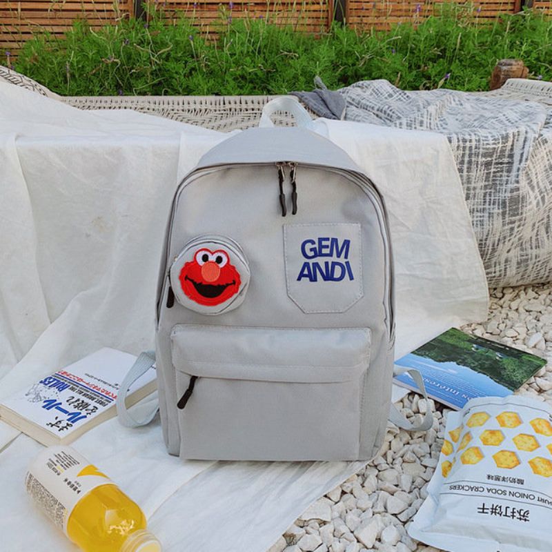 Novi Vintage Sense Sesame Street Ruksak Torba Za Rame S Crtanim Filmom Ins Studentska U Obliku Srca Djevojke