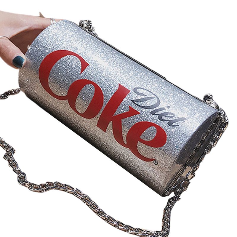 Slatka Kreativna Coca-cola Sprite Can Ženska Torba Na Rame Čvrsta Pu Slova Dekoracija Mala Preko Tijela