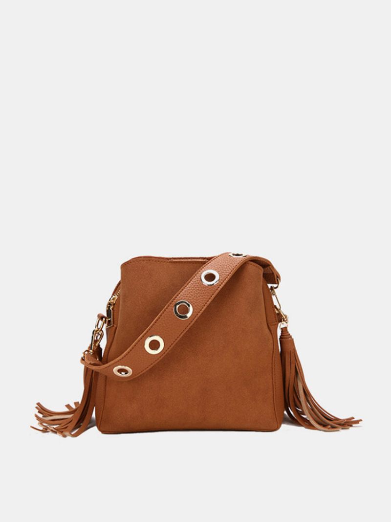 Tassel Bucket Bag Pu Kožna Torbica Torbe Na Rame Torba Preko Ramena Za Žene