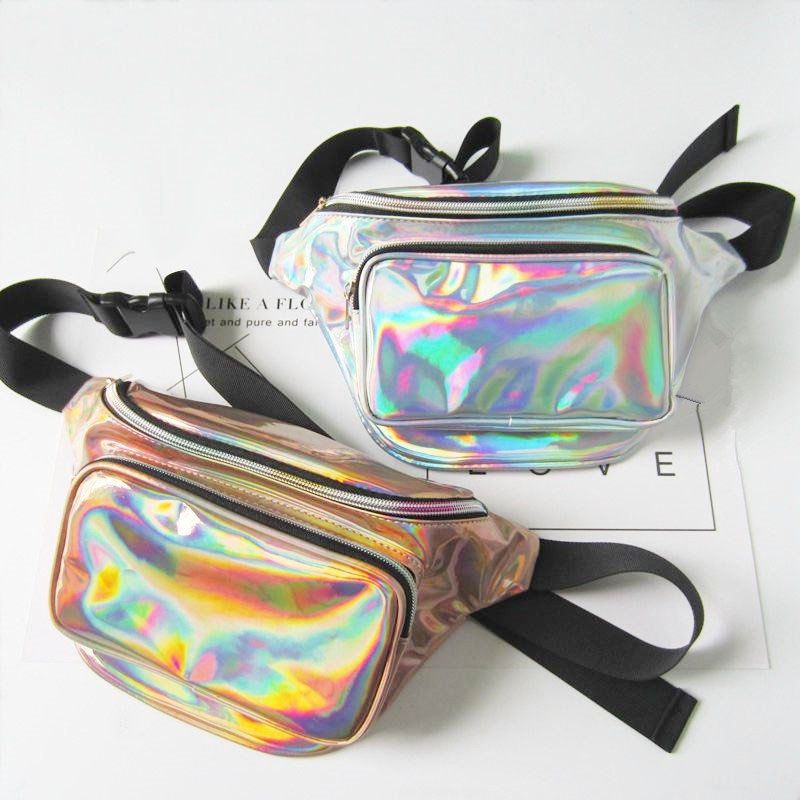 Ženska Harajuku Stilska Reflektirajuća Laserska Torba Oko Struka Podesiva Za Prsa Personality Sling Bag