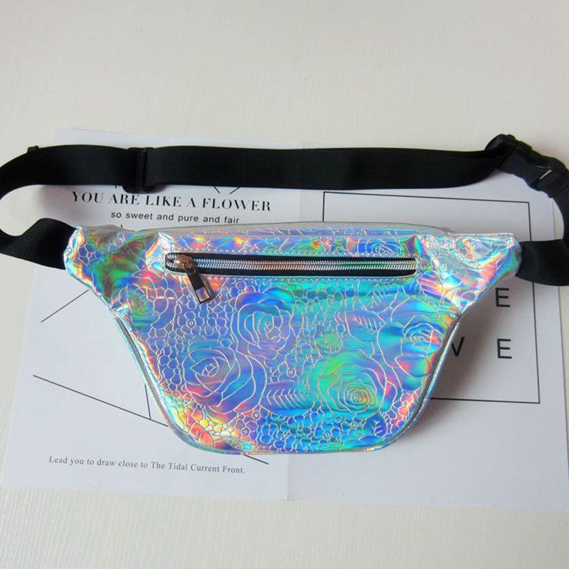 Ženska Harajuku Stilska Reflektirajuća Laserska Torba Oko Struka Podesiva Za Prsa Personality Sling Bag