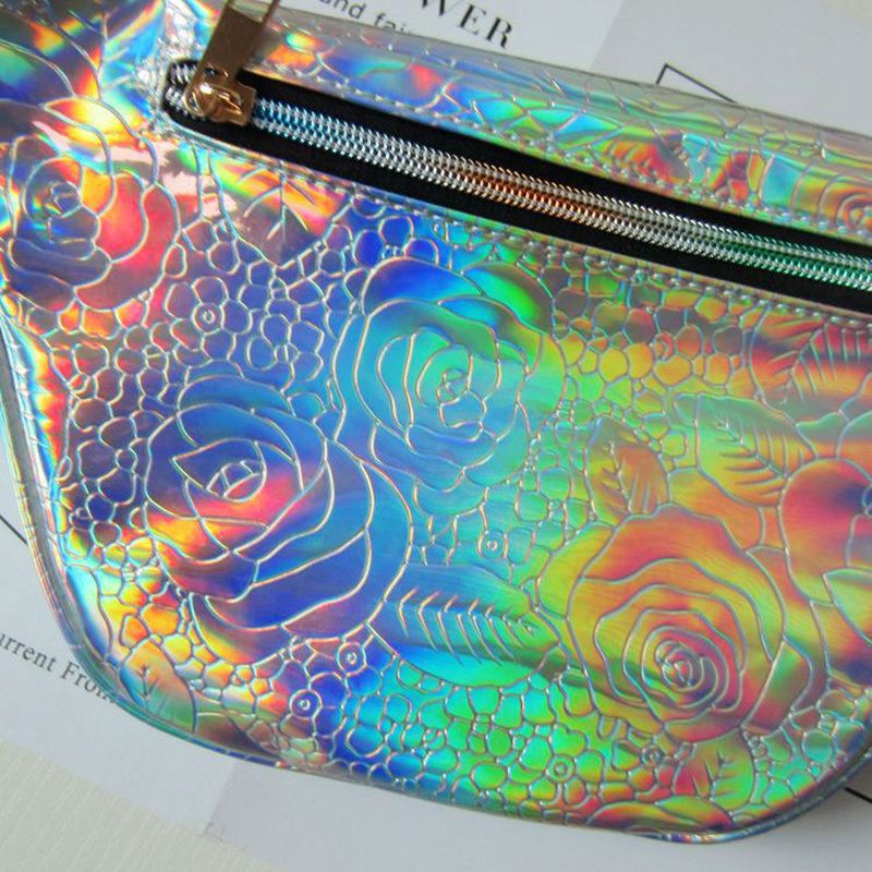 Ženska Harajuku Stilska Reflektirajuća Laserska Torba Oko Struka Podesiva Za Prsa Personality Sling Bag