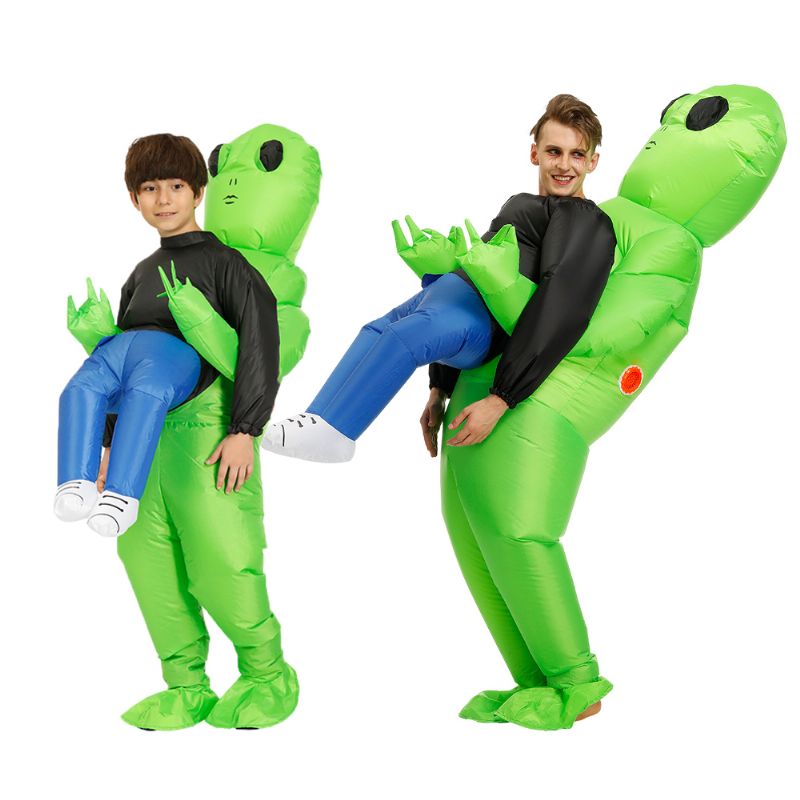 Hot Green Alien Kostim Na Napuhavanje Cosplay Funny Blow Up Suit Party Fancy Dress Halloween Za Odraslu Djecu