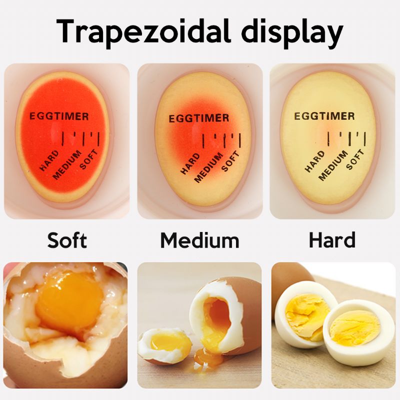 2 Kom Pametni Mjerač Vremena Za Jaja Za Kuhanje Meko Ili Tvrdo Kuhanih Osjetljiva Na Toplinu Koja Mijenjaju Boju Kuhinjski Alat Za Tajmer Bez Bpa Za Ženu Božićni Poklon Crni Petak Akcija