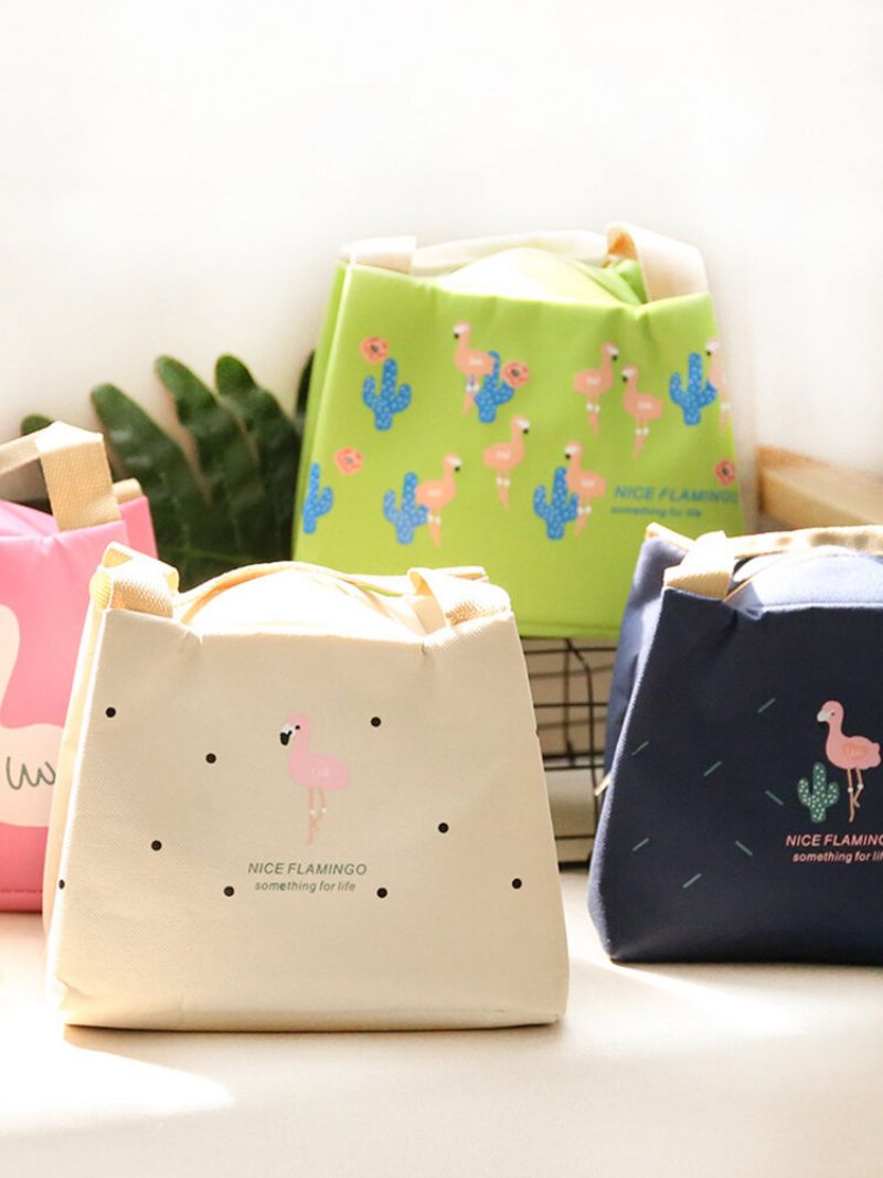 Flamingo Insulation Lunch Box Bag Shopping Tote Bag Momy Bag