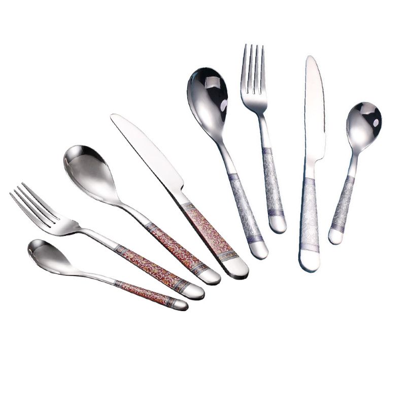 Set Posuđa Od Nehrđajućeg Čelika Od 4 Komada Thicken Western Cuisine Stakes Noževi Set Vilica I Žlica S Naljepnicom Za Visoke Temperature Craft