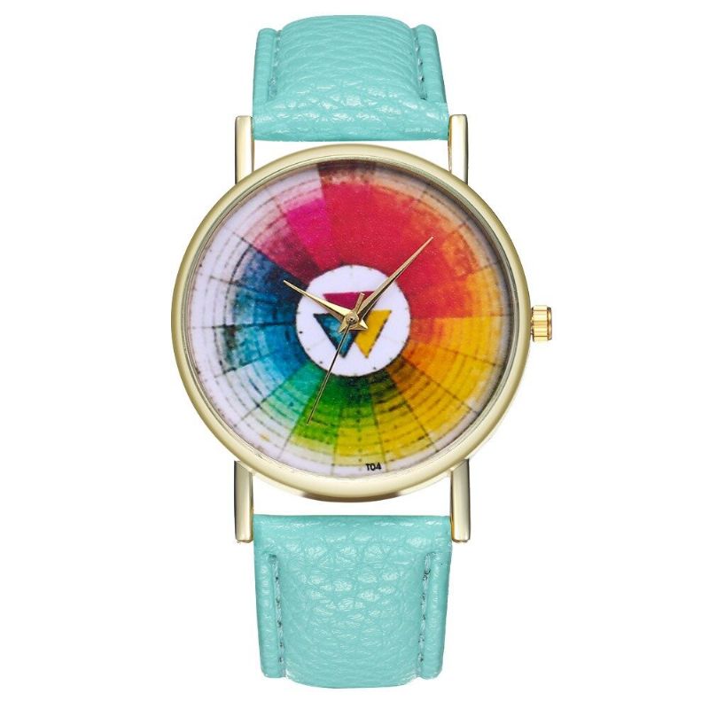 Trendi Okrugli Swatch Sat Klasični Kožni Kvarcni Sat Vodootporan Ženski Sat