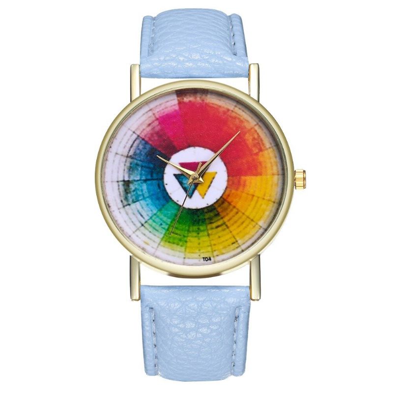 Trendi Okrugli Swatch Sat Klasični Kožni Kvarcni Sat Vodootporan Ženski Sat