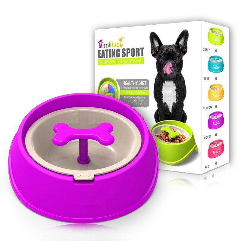 Bone Rotary Anti Choke Pet Bowl Slow Eating Zdjele Za Piće Zdravo Spriječite Proždrljivost Pretilost Puzzle