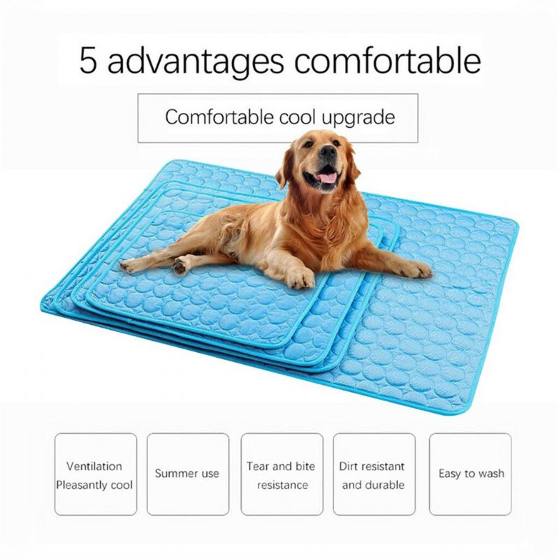 Rashladna Podloga Za Pse Pet Cat Chilly Summer Cool Bed Pad Jastuk Indoor Seat Ice Silk Mat Deka Za Kućne Ljubimce