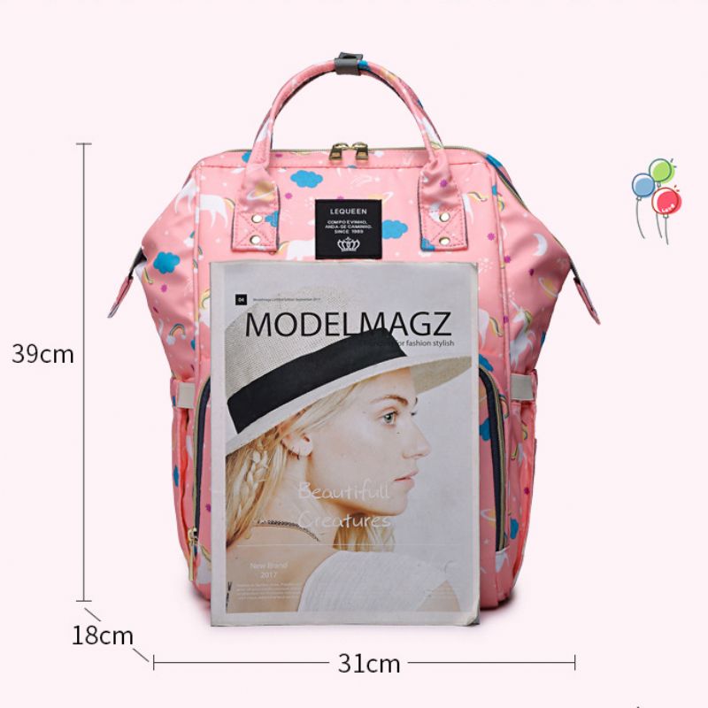 Unicorn Mummy Bag Ruksak Modna Torba Za Bebe Velikog Kapaciteta