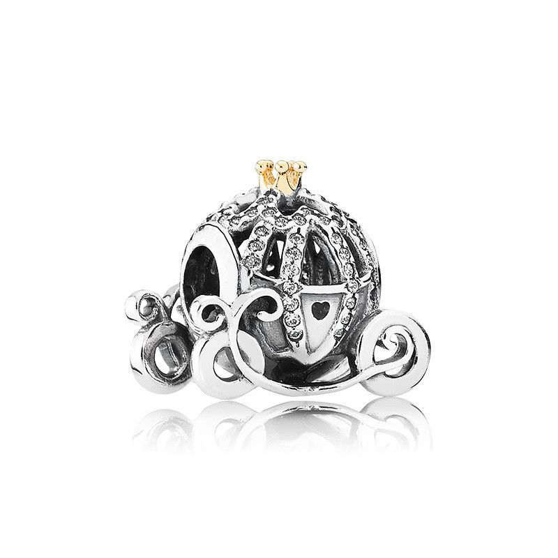 Srebrna Perla Disney Cinderella Pumpkin Coach Charm Bead