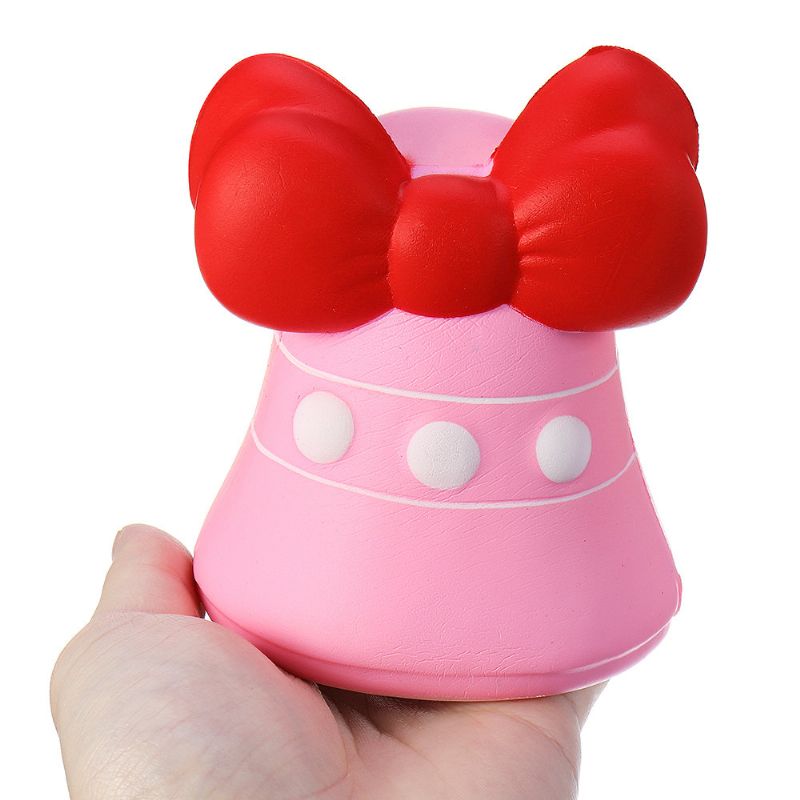 Bow-knot Bell Squishy Jumbo Slow Rising Mekana Igračka Poklon Kolekcija S Pakiranjem