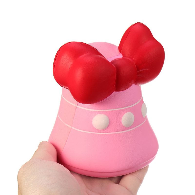 Bow-knot Bell Squishy Jumbo Slow Rising Mekana Igračka Poklon Kolekcija S Pakiranjem