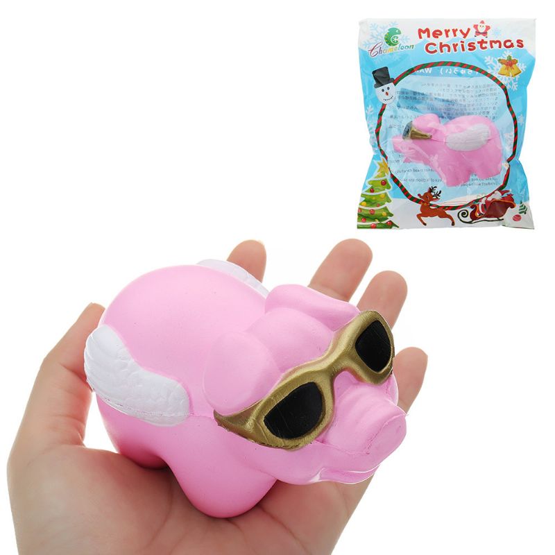 Glasses Piggy Squishy Slow Rising With Packaging Collection Poklon Mekana Igračka