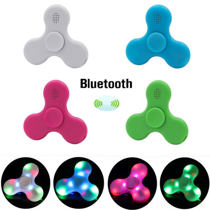 Hand Spinner Naplativ Music Led Fidget Finger Focus Reduce Stress Gadget