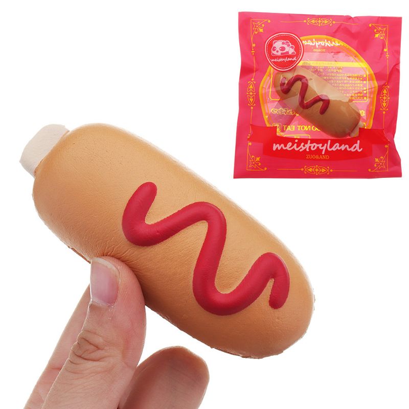 Hot Dog Squishy Mekana Igračka Slow Rising Bun Kawaii Crtić Poklon Zbirka