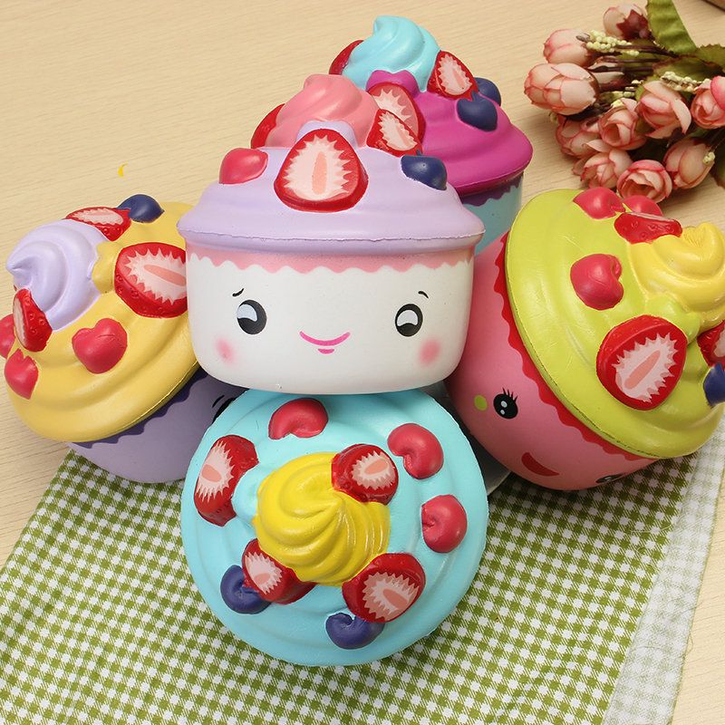 Leilei Squishy Jagoda Voće Sladoled Cupcake Slow Rising Original Ambalaža Kolekcija Poklon