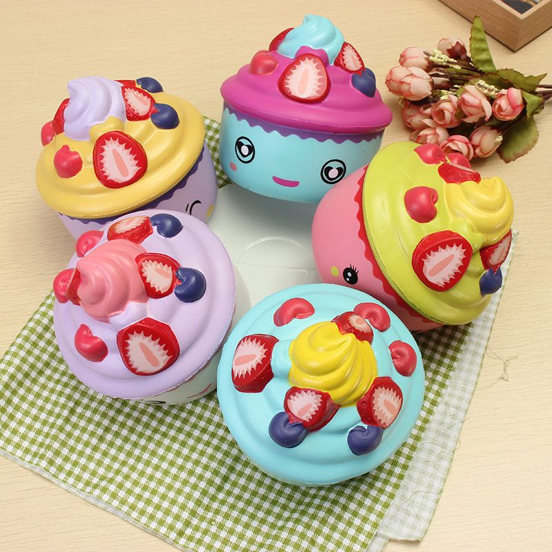 Leilei Squishy Jagoda Voće Sladoled Cupcake Slow Rising Original Ambalaža Kolekcija Poklon