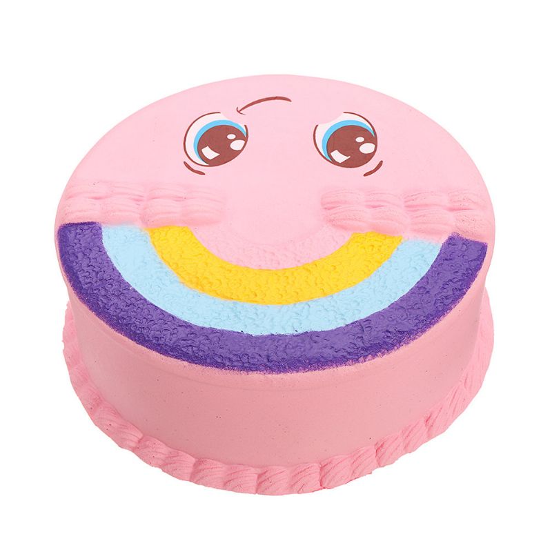 Rainbow Smile Cake Squishy Slow Rising With Ambalaža Kolekcija Poklon Mekana Igračka