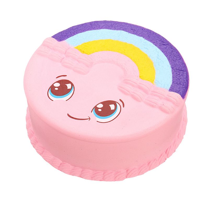 Rainbow Smile Cake Squishy Slow Rising With Ambalaža Kolekcija Poklon Mekana Igračka