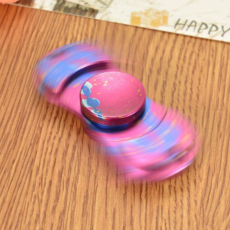 Retro Camouflage Dazzle Fidget Hand Spinner Adhd Austim Fingertips Fingers Gyro Reduce Stress