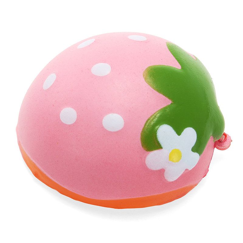 Squishy Half Strawberry 7cm Soft Slow Rising Fruit Collection Dar Decor Igračka