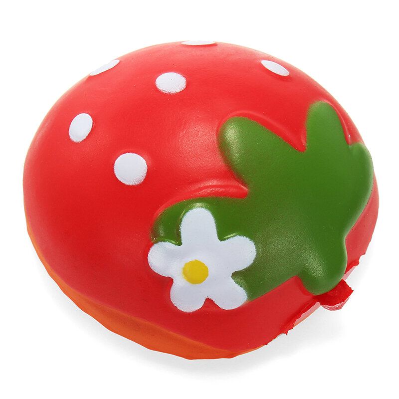 Squishy Half Strawberry 7cm Soft Slow Rising Fruit Collection Dar Decor Igračka