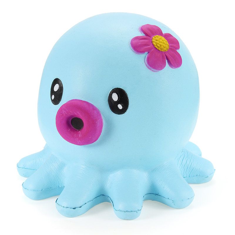 Squishy Octopus Jumbo 14 cm Kolekcija Slow Rising Poklon Dekor Meka Igračka Na Stiskanje