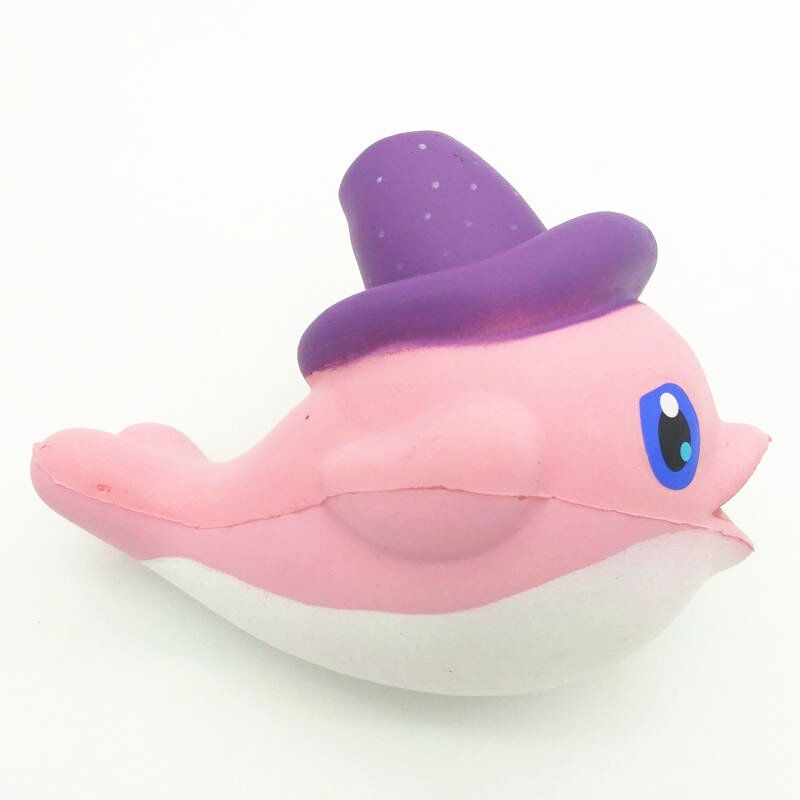 Squishy Slow Rising Kawaii Whale Soft Squeeze Slatki Delfin Remen Za Mobitel Bread Cake Rastezljiva Igračka