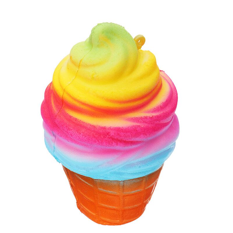 Yunxin Squishy Ice Cream 10 cm Sporo Dizanje S Pakiranjem Torba Za Telefon Remen Dekor Kolekcija Poklona Igračka