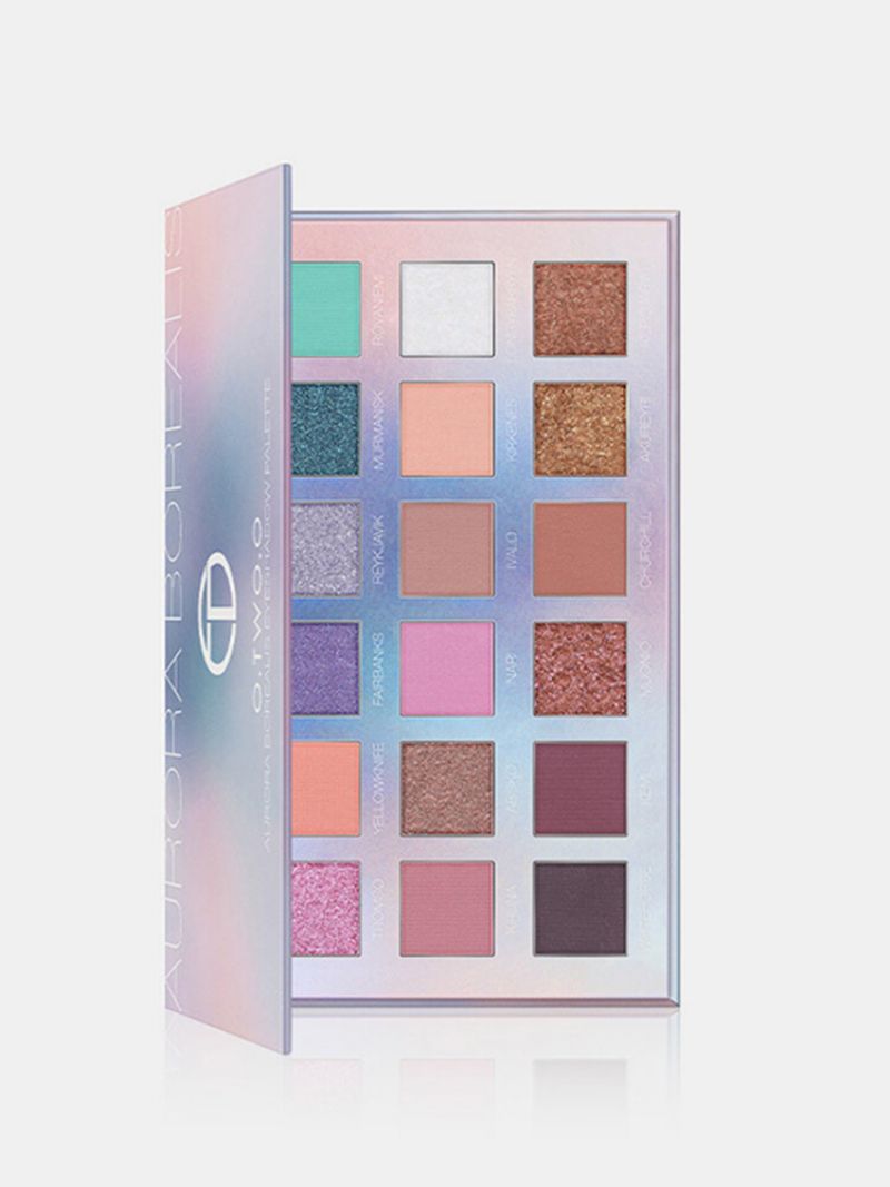 18 Boja Northern Lights Eyeshadow Palette Shining Glitter Smooth Powder Shimmer