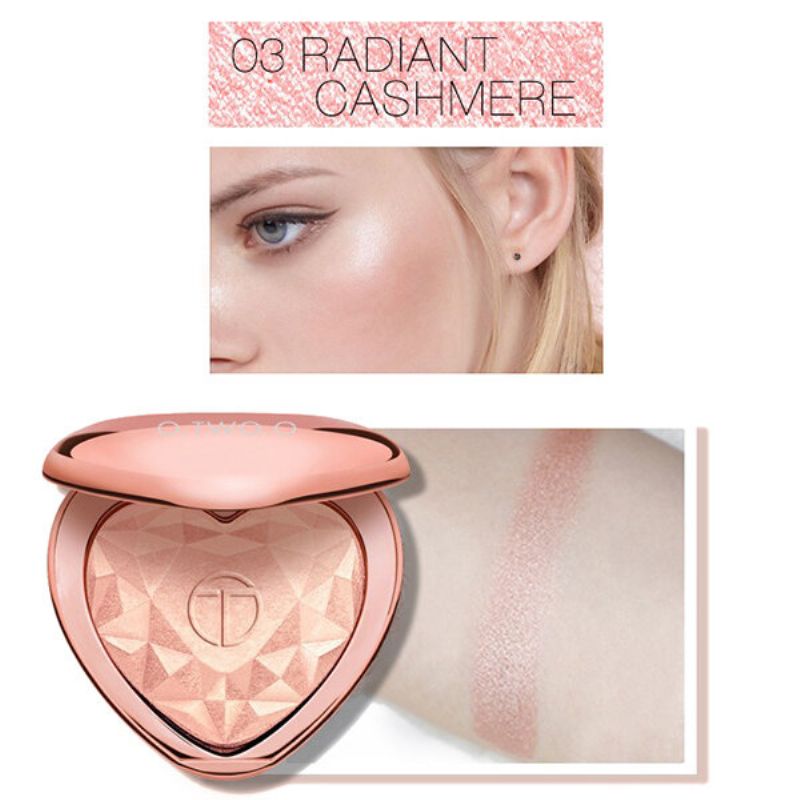 Heart Shimmer Highlighters Palette Trajni Sjaj Hajlater U Prahu Za 3d Šminku Lica